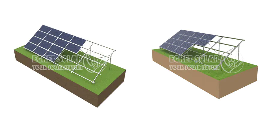 Double Post Ramming Pile Ground Mount