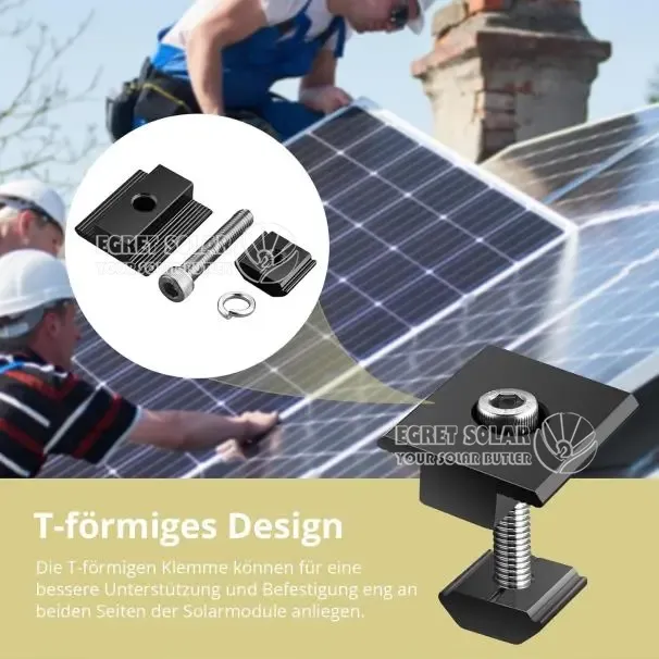 Solar 30 Mm 35 Mm Black Solid Mid Clamp Solar 30 Mm 35 Mm Black Solid Mid Clamp